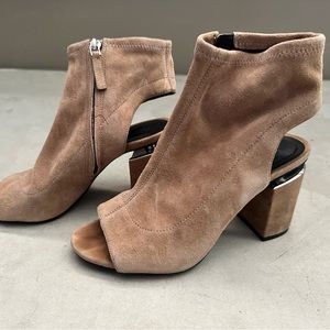 Alexander Wang Brown Suede Square Heels 37